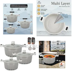 Life Smile Pots Set 8 Pieces Cookware Set