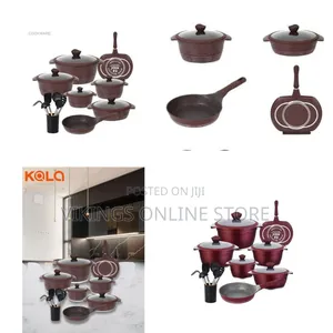 Rockland 22-Piece Granite Aluminium Non-Stick Casserole Pot Set