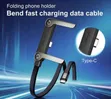 2-in-1 Invisible Holder Charger Cable with Stand, 240W Super Fast - 2