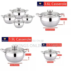 4-Piece Stainless Steel Saucepans Set (16-24cm) - Silver