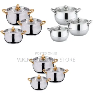 3-Piece Stainless Steel Saucepans Set - Silver