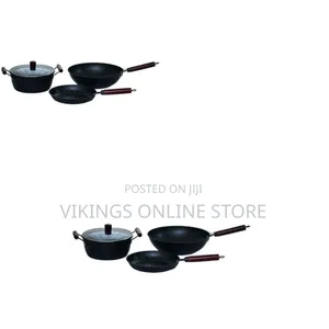 3-Piece Non-Stick Cookware Set - Black
