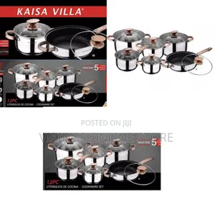 Kaisa Villa 12-Piece Stainless Steel Saucepans