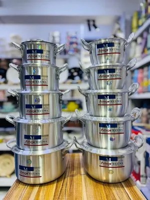 Heavy-Duty Aluminum Saucepan Set