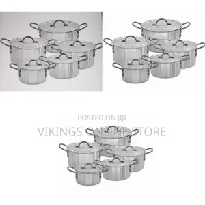 10-Piece Stainless Steel Saucepan Cookware Set - Silver