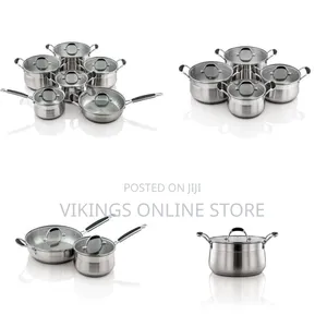 12-Piece Stainless Steel Cookware Set - Silver