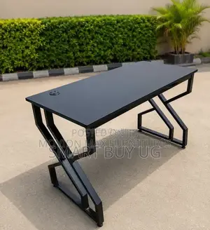 1.2m Black Office Desk with X-Leg Design