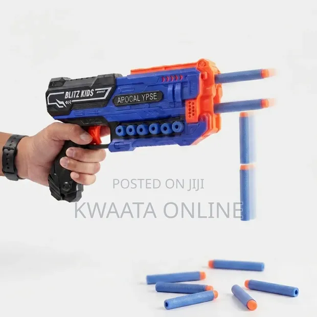Kids' Foam Dart Shooting Toy Gun with 12 Darts - 1