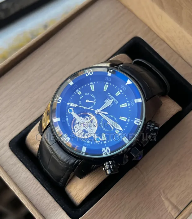 Bvlgari Argenté Watch - Black Leather Band - 1