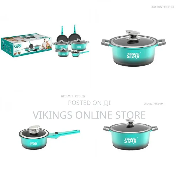 Winningstar Non-Stick Cookware Set with Milk Pan & Soup Pot - 1