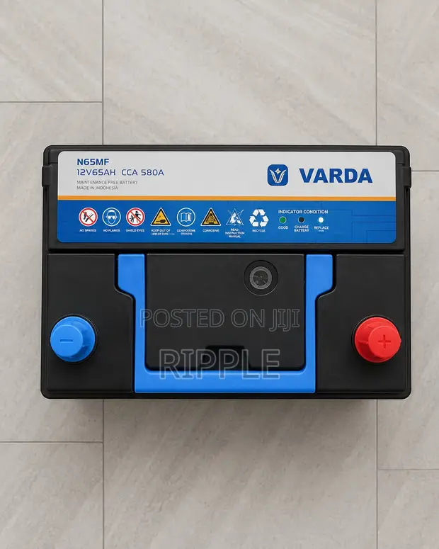 Varda N65 65Ah 580CCA Maintenance-Free Car Battery 12V - 1