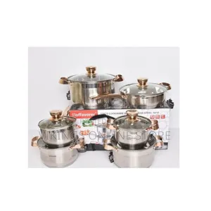 12-Piece Stainless Steel Cookware Set with Frying Pan