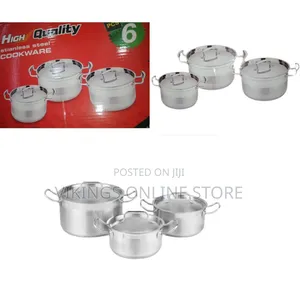 6-Piece Heavy Stainless Steel Cookware Set