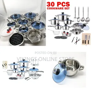 30 Piece Heavy Stainless Steel Cookware Set