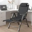 Foldable Reclining Lounge Chairs with Footrest - 1
