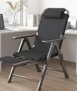 Foldable Reclining Lounge Chairs with Footrest - 2