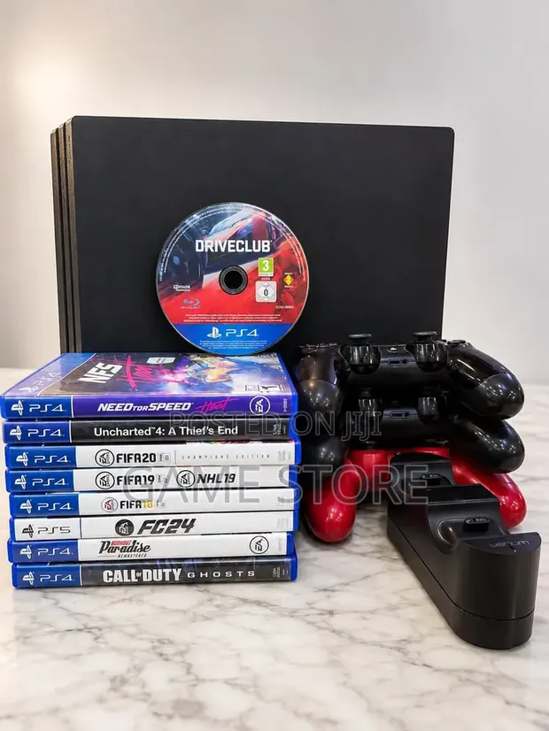 PS4 Pro Console with 12 Games & 2 Controllers - 1