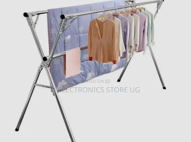 Foldable X-Frame Stainless Steel Clothes Drying Rack - 1