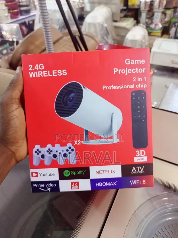 2.4G Wireless Game Projector with Android TV - 1