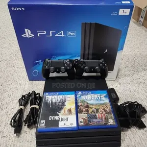PS4 Pro 1TB Console with 12 Games & 2 Controllers