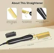 New Gold Electric Hair Straightener Comb - 3