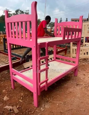 Pink Double Bed - Strong Timber Frame