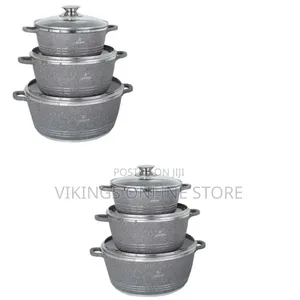 Life Smile 3-Piece Non-Stick Saucepan Cookware Set, Grey