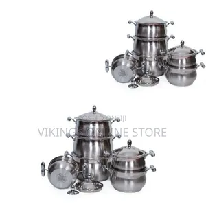 Regail 12-Piece Heavy Stainless Steel Cookware Set - Silver