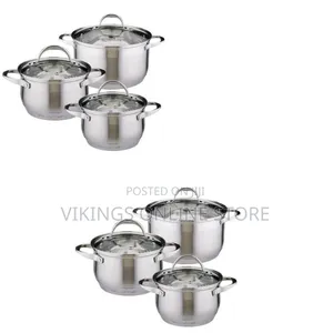 Kamill 3-Piece Stainless Steel Saucepans/Cookware Set - Silver