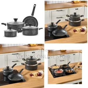 7-Piece Non-Stick Cookware Set - Black