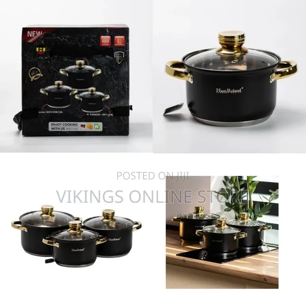 6-Piece Non-Stick Cookware Set with Glass Lids - 1