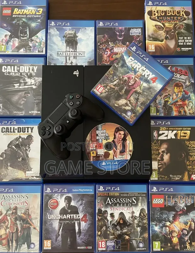 PS4 Standard Console with 12 Games & 2 Pads - 1