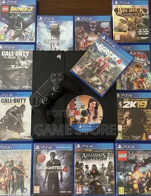 PS4 Standard Console with 12 Games & 2 Pads