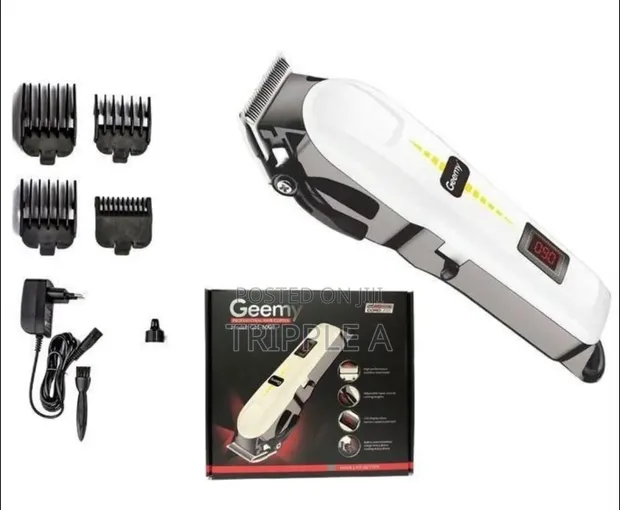 Geemy Rechargeable Cordless Shaving Machine with Display - 1