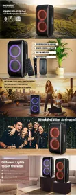 Sonashi SPS-8019R 6.5" Rechargeable Speaker with Microphone - 2