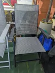 Patio Back Folding Outdoor Chair - Grey Mesh - 1