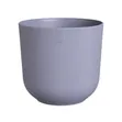 Dark Grey Textured Cylindrical Plastic Plant Pot - 3