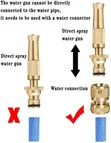 Glazy Heavy Brass Water Spray Nozzle for 1/2" Hose - 5