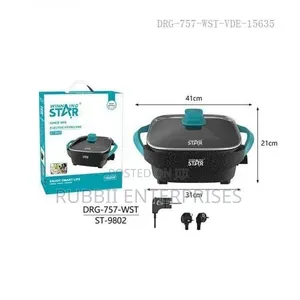 Winning Star Rectangular Electric Skillet 6.5L