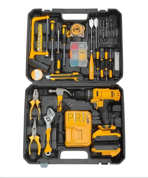 Household Cordless Power Drill and Hand Tool Combo Kit - 1