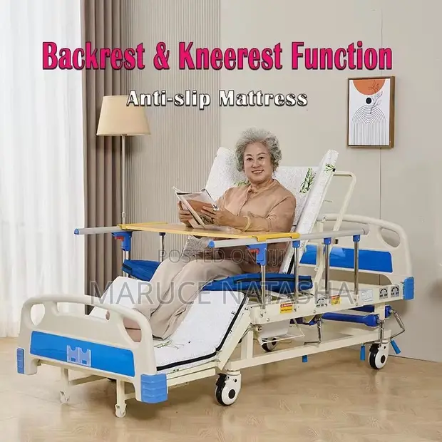 Adjustable Function Bed with Anti-Slip Mattress - 1