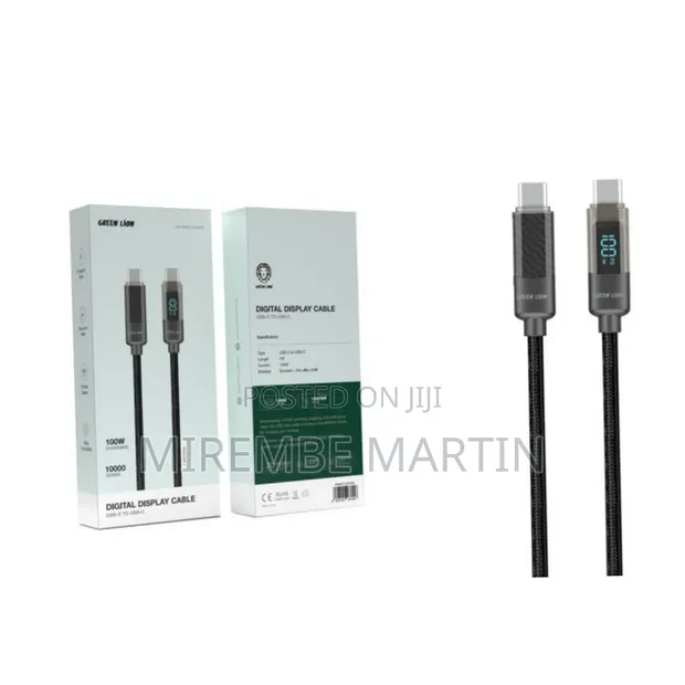 Green Lion Braided USB-C to USB-C Digital Display Cable - 1
