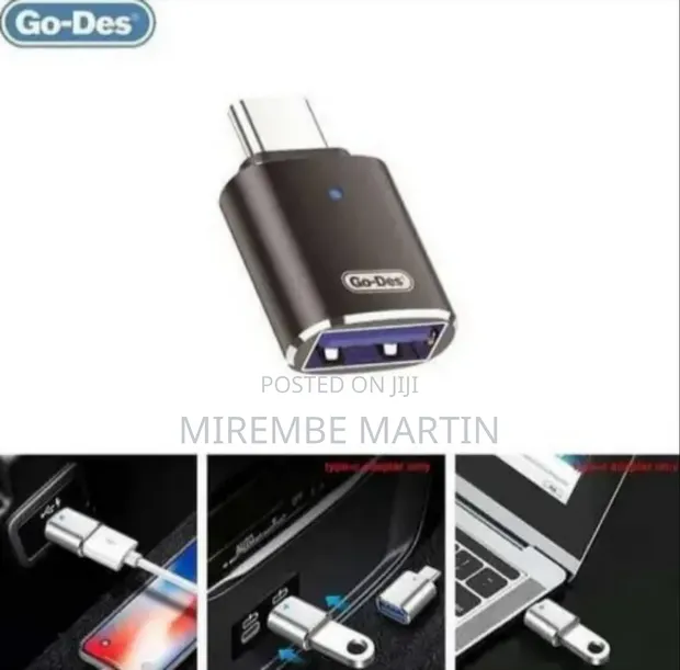 Go Des Type-C to USB-A OTG Adapter with LED Light - 1