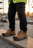 Men's Classic Brown Caterpillar Safety Shoes - 2