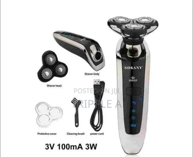 3-Head Electric Shaver for Beard Trimming - 1