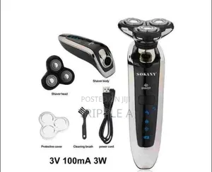 3-Head Electric Shaver for Beard Trimming