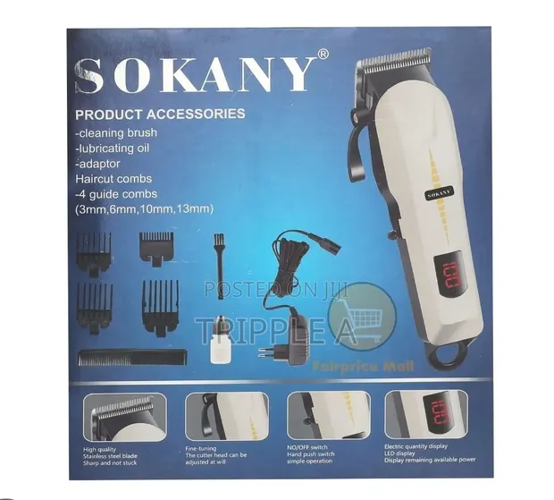 Sokany Rechargeable Hair Clipper SK-9909 - 1