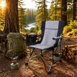 Steel Frame Camping Chair with Storage Pocket - 2