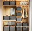 Stylish Foldable Fabric Storage Bin with Handles - 3