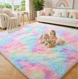 Rainbow Super Soft Fluffy Rug (2 x 2.5m) - 1